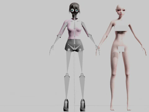 Standard Pretty woman V19877 3D Model