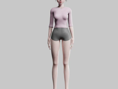 Standard Pretty woman V19877 3D Model