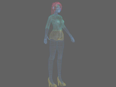 Standard Pretty woman V19877 3D Model