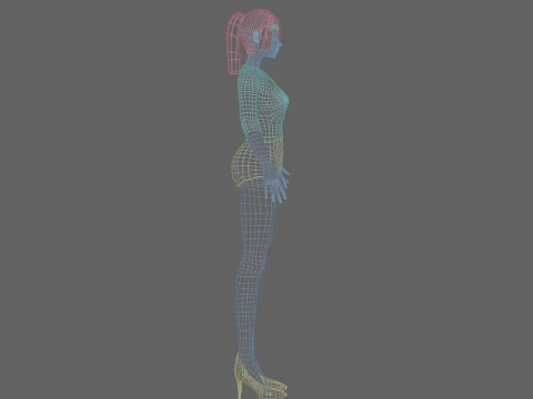 Standard Pretty woman V19877 3D Model