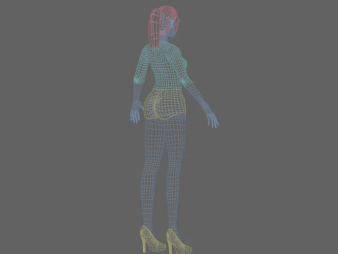 Standard Pretty woman V19877 3D Model