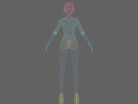 Standard Pretty woman V19877 3D Model