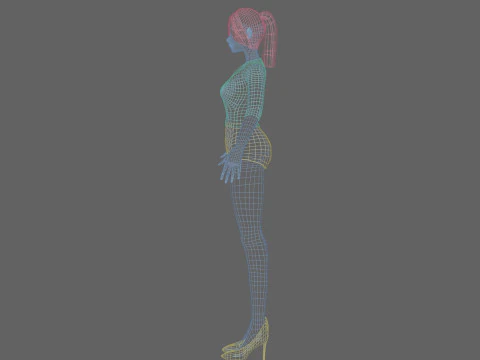 Standard Pretty woman V19877 3D Model