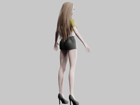Stylized cute Woman V31246 Modèle 3D