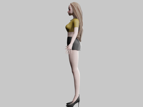 Stylized cute Woman V31246 Modèle 3D
