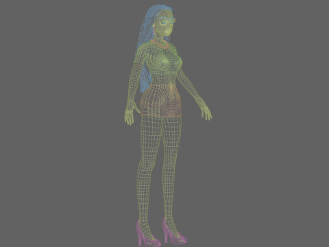 Stylized cute Woman V31246 Modèle 3D