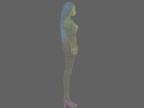 Stylized cute Woman V31246 Modèle 3D