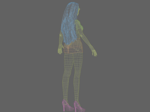 Stylized cute Woman V31246 Modèle 3D