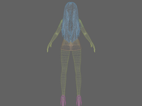 Stylized cute Woman V31246 Modèle 3D