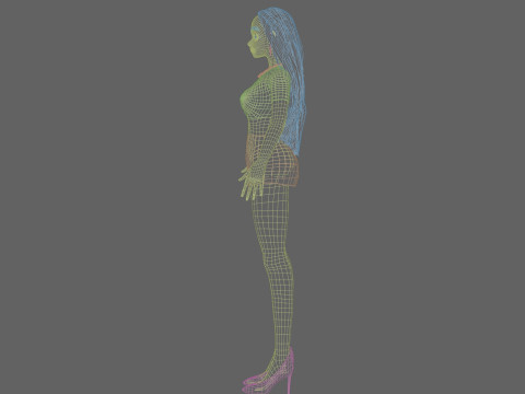 Stylized cute Woman V31246 Modèle 3D