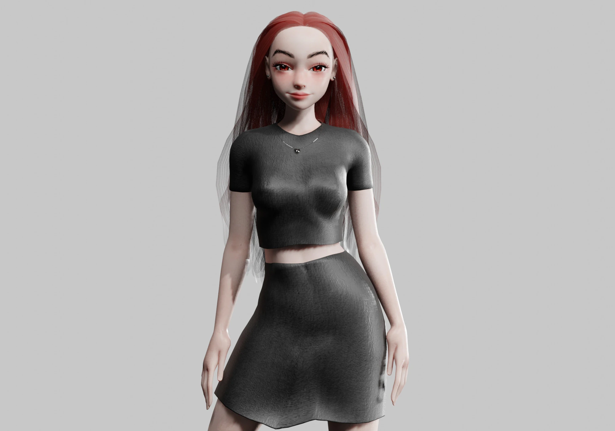 Stylized Pretty Woman V30835 3D Model .c4d .max .obj .3ds .fbx .stl .blend