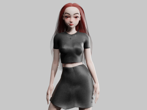 Stylized Pretty Woman V30835 3D Model