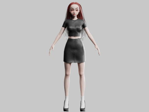 Stylized Pretty Woman V30835 3D Model