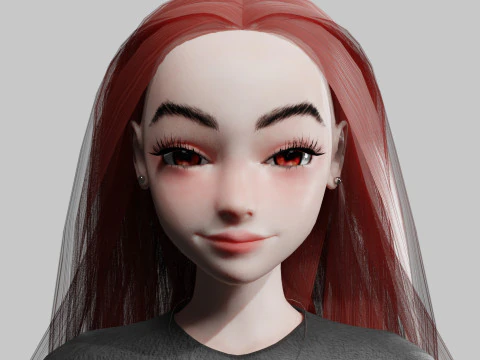 Stylized Pretty Woman V30835 3D Model