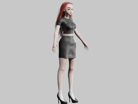 Stylized Pretty Woman V30835 3D Model