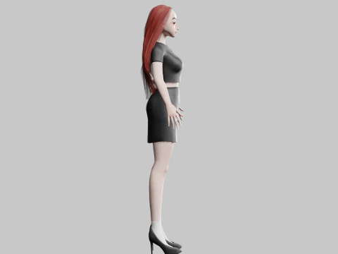 Stylized Pretty Woman V30835 3D Model