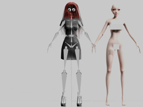 Stylized Pretty Woman V30835 3D Model