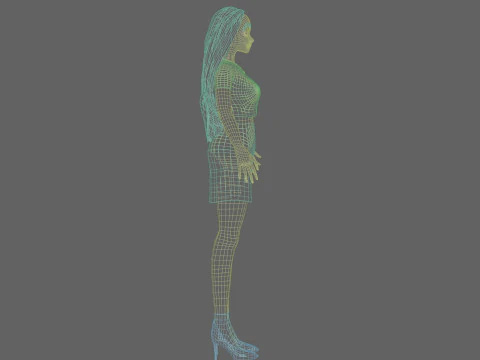 Stylized Pretty Woman V30835 3D Model