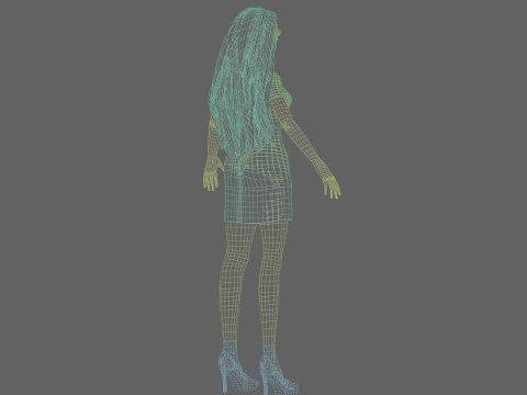 Stylized Pretty Woman V30835 3D Model