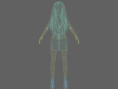 Stylized Pretty Woman V30835 3D Model
