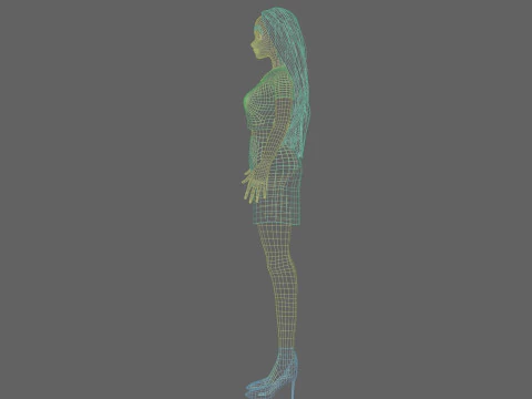 Stylized Pretty Woman V30835 3D Model