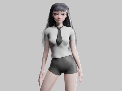 Sweet Basic Woman V31062 3D Model