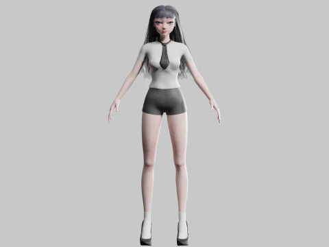 Sweet Basic Woman V31062 3D Model