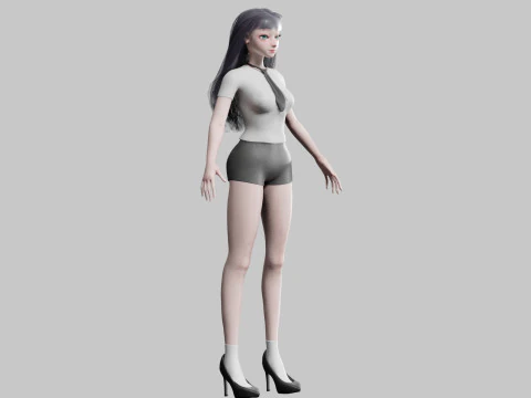 Sweet Basic Woman V31062 3D Model