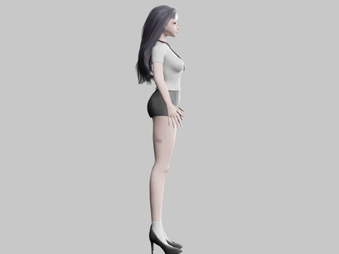 Sweet Basic Woman V31062 3D Model