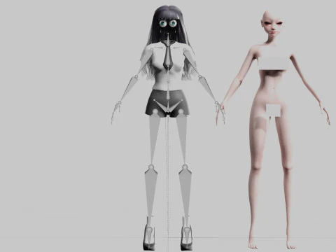 Sweet Basic Woman V31062 3D Model