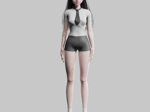 Sweet Basic Woman V31062 3D Model