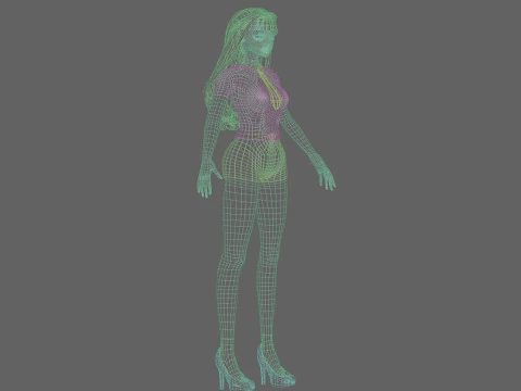 Sweet Basic Woman V31062 3D Model