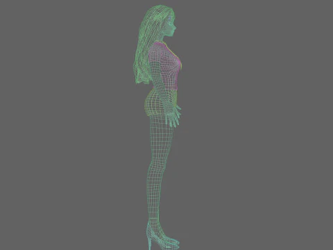 Sweet Basic Woman V31062 3D Model