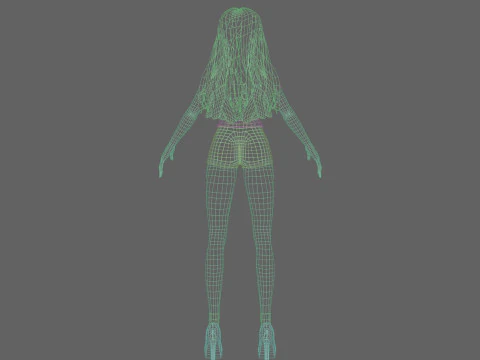 Sweet Basic Woman V31062 3D Model