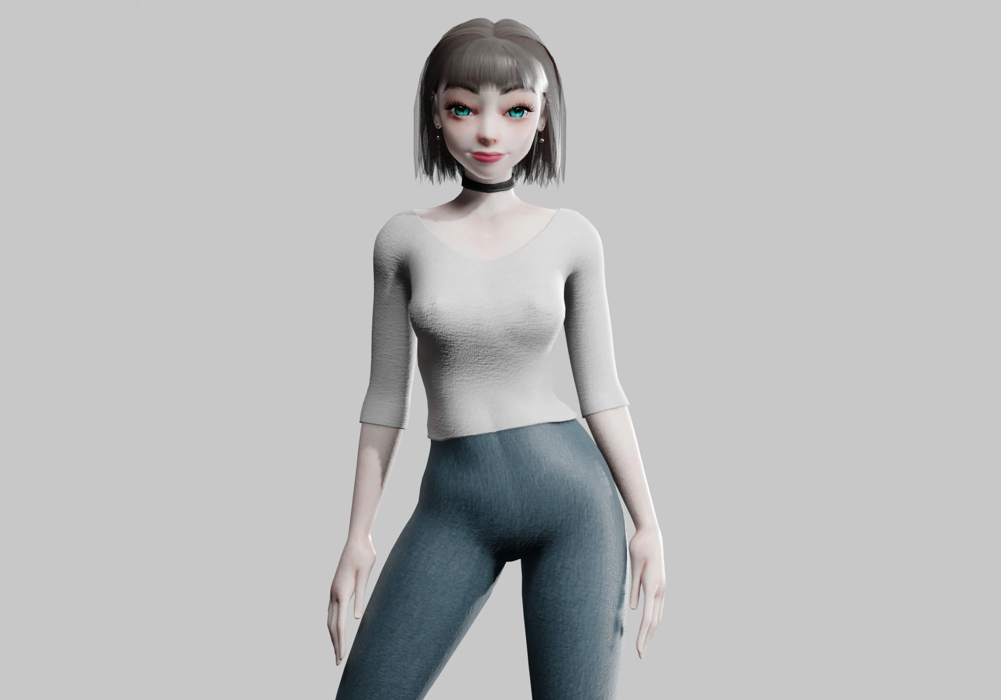 Sweet cute Woman V29790 3D Model .c4d .max .obj .3ds .fbx .stl .blend 
