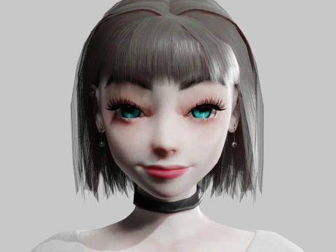 Sweet cute Woman V29790 3D Model