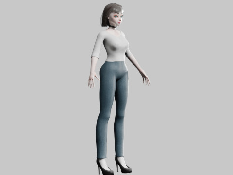Sweet cute Woman V29790 3D Model