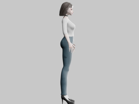 Sweet cute Woman V29790 3D Model