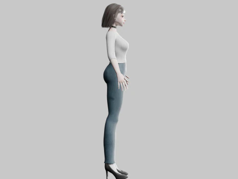 Sweet cute Woman V29790 3D Model
