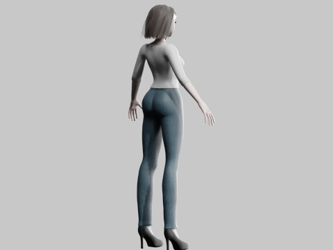 Sweet cute Woman V29790 3D Model