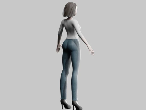 Sweet cute Woman V29790 3D Model
