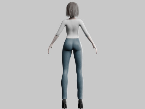 Sweet cute Woman V29790 3D Model