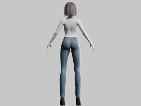 Sweet cute Woman V29790 3D Model
