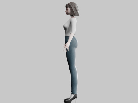 Sweet cute Woman V29790 3D Model