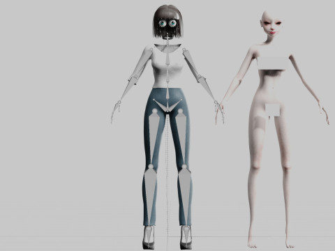 Sweet cute Woman V29790 3D Model