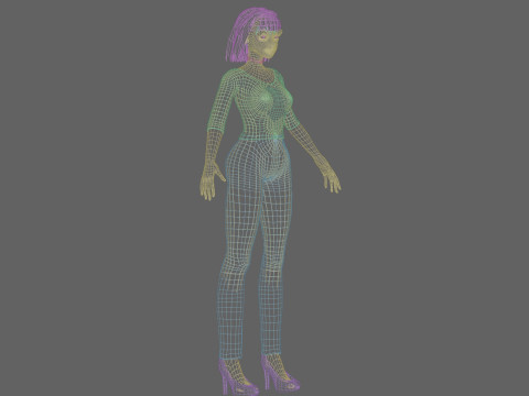 Sweet cute Woman V29790 3D Model