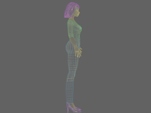 Sweet cute Woman V29790 3D Model