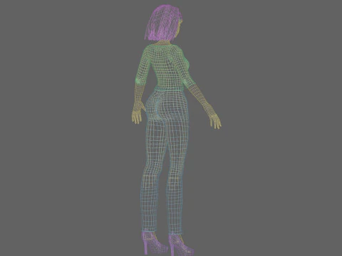 Sweet cute Woman V29790 3D Model