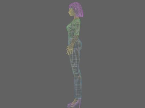 Sweet cute Woman V29790 3D Model