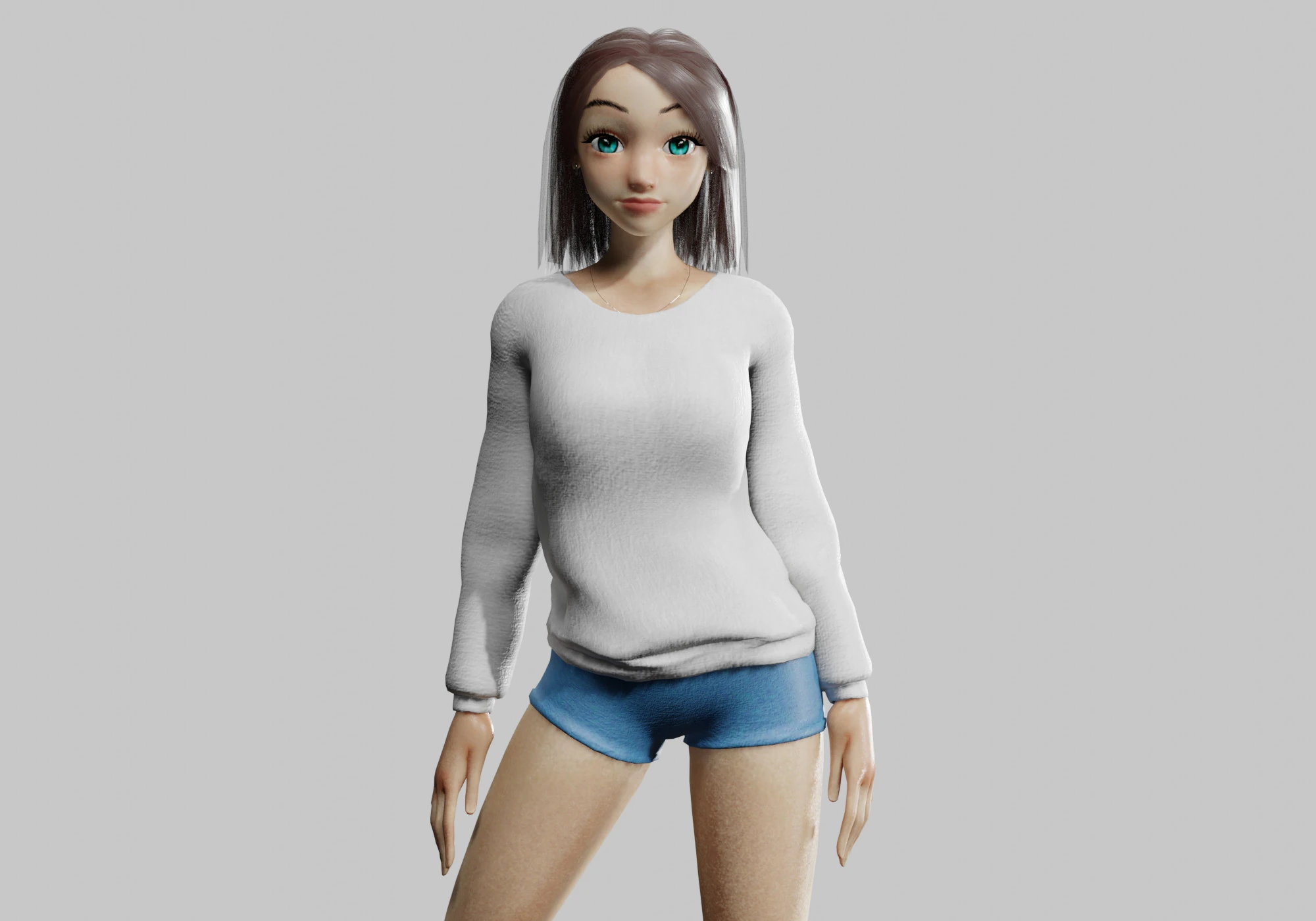 Sweet Pretty Woman V27713 3D Model .c4d .max .obj .3ds .fbx .stl .blend